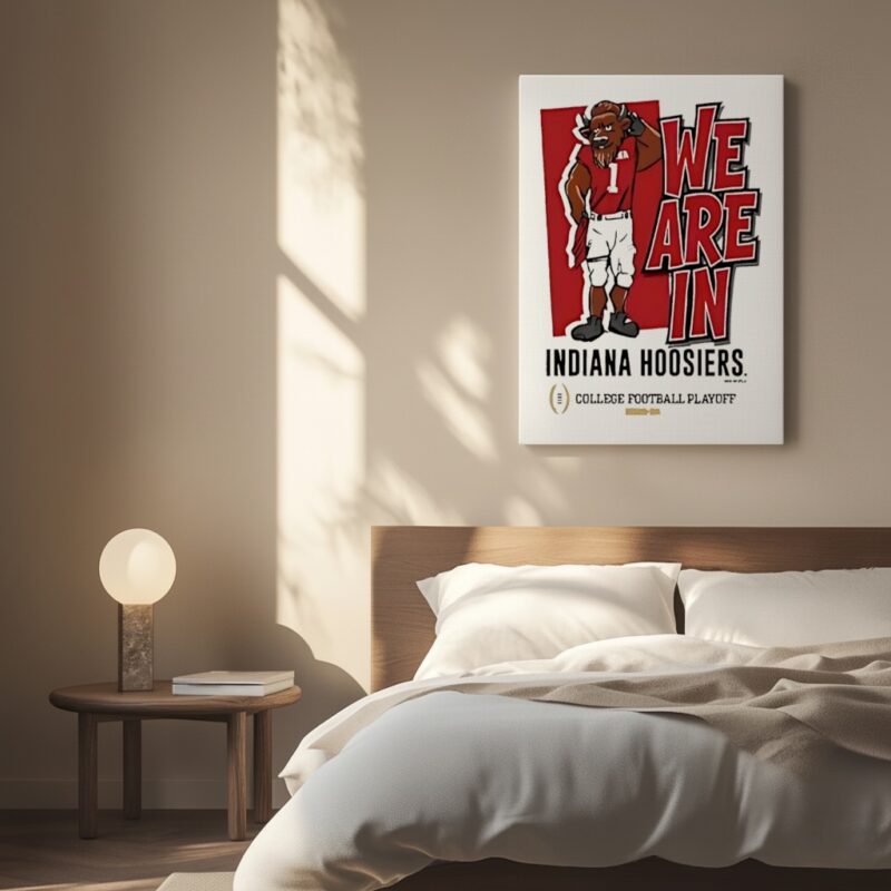 Indiana Hoosiers 2025 CFP Bound Mascot_Canvas