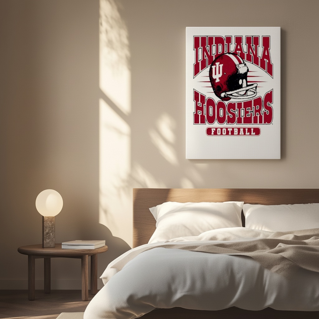Indiana Hoosiers football helmet within logo shirt