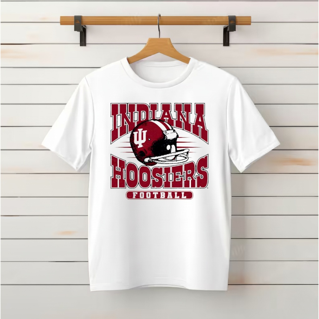 Indiana Hoosiers football helmet within logo shirt