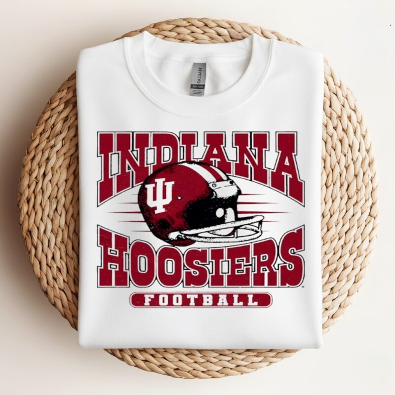 Indiana Hoosiers Football Helmet_Crewneck Sweatshirt