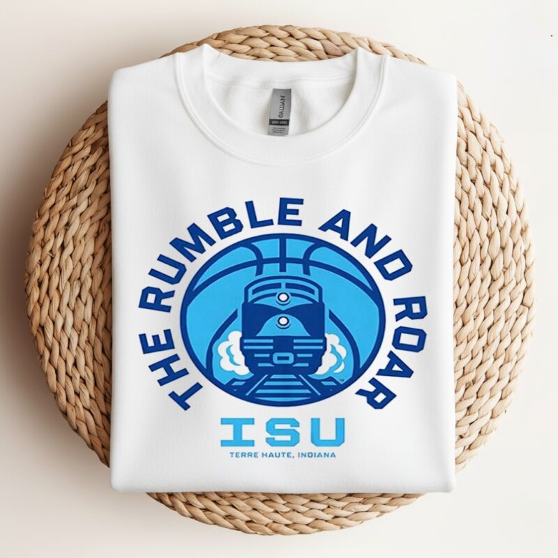 Indiana State Sycamores basketball the rumble and roar Terre Haute_Crewneck Sweatshirt