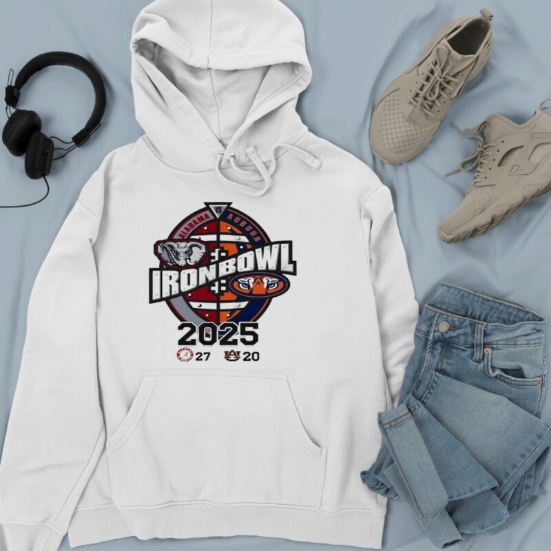 Iron Bowl Alabama Vs Auburn 2025 Score_Hoodie