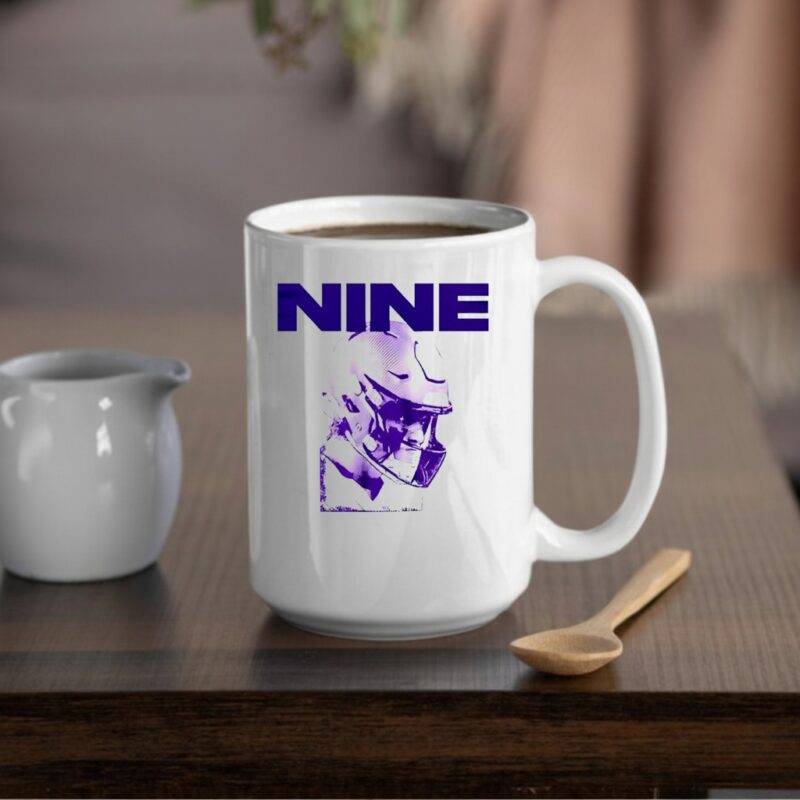 J.J. McCarthy Minnesota Vikings Nine face graphic_Mug