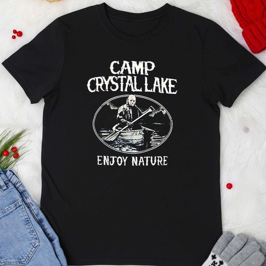 Jason Voorhees camp crystal lake enjoy nature retro shirt