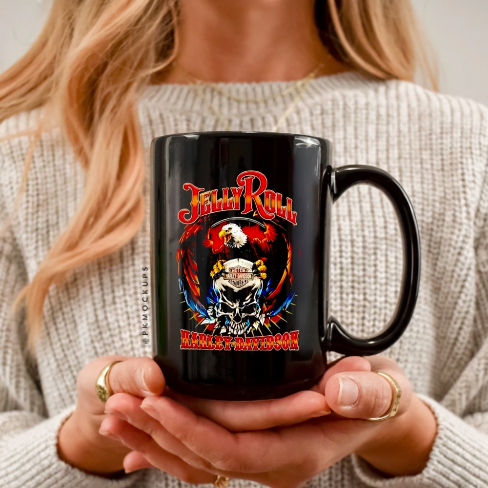 Jelly Roll Harley Davidson Eagle Skull Shirt