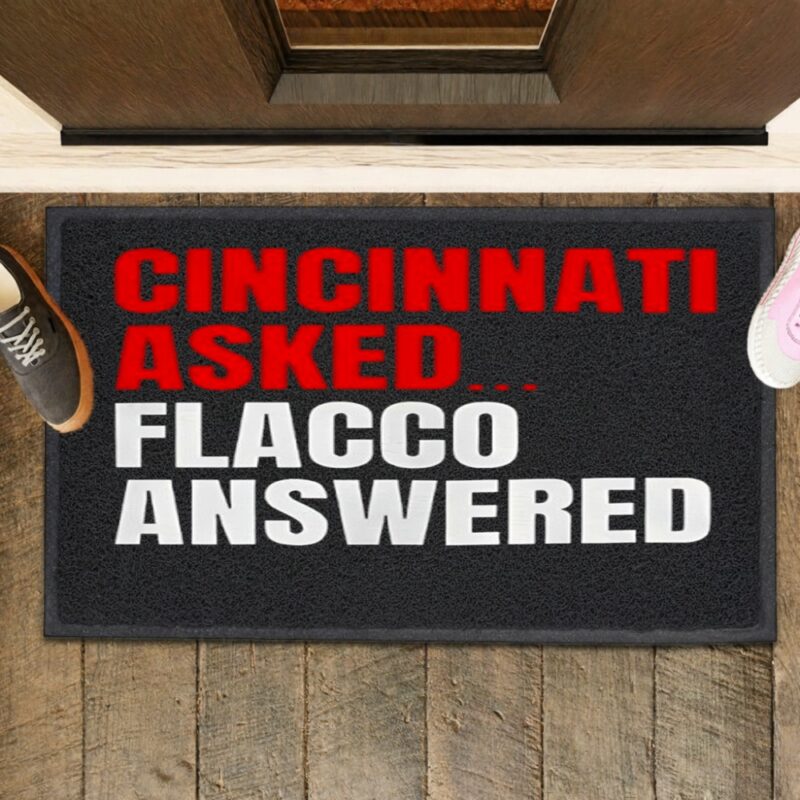 Joe Flacco Cincinnati Bengals Cincinnati asked Flacco answered_Rubber Doormat