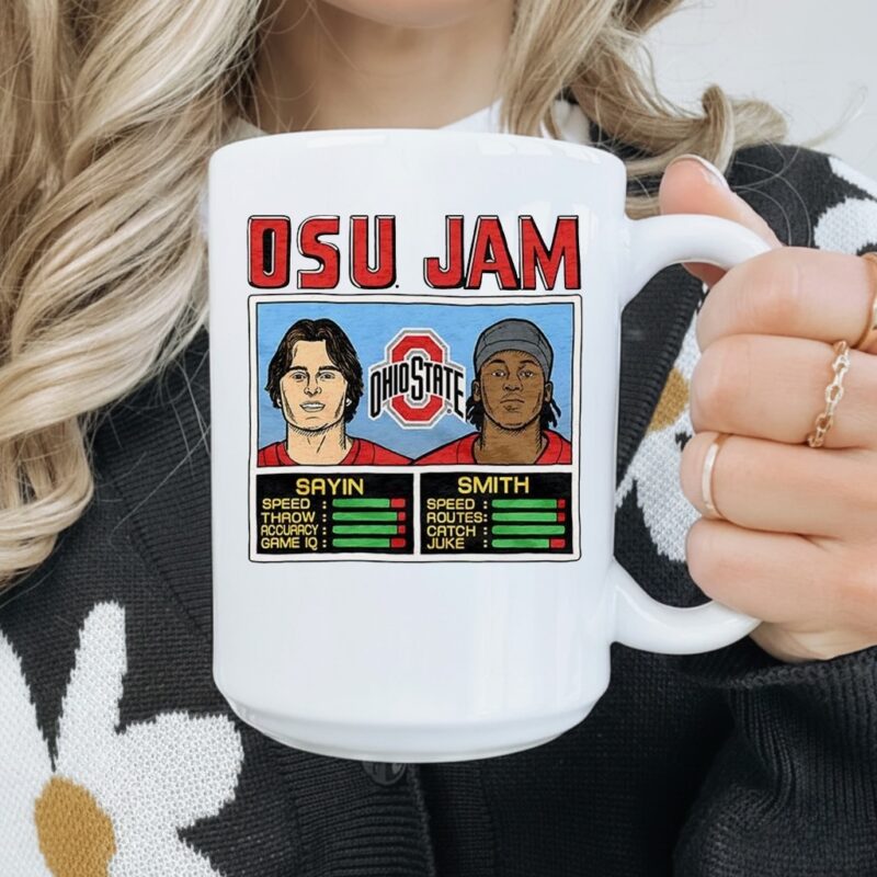 Julian Sayin and Jeremiah Smith Ohio State Buckeyes football JAM classic video game_Mug