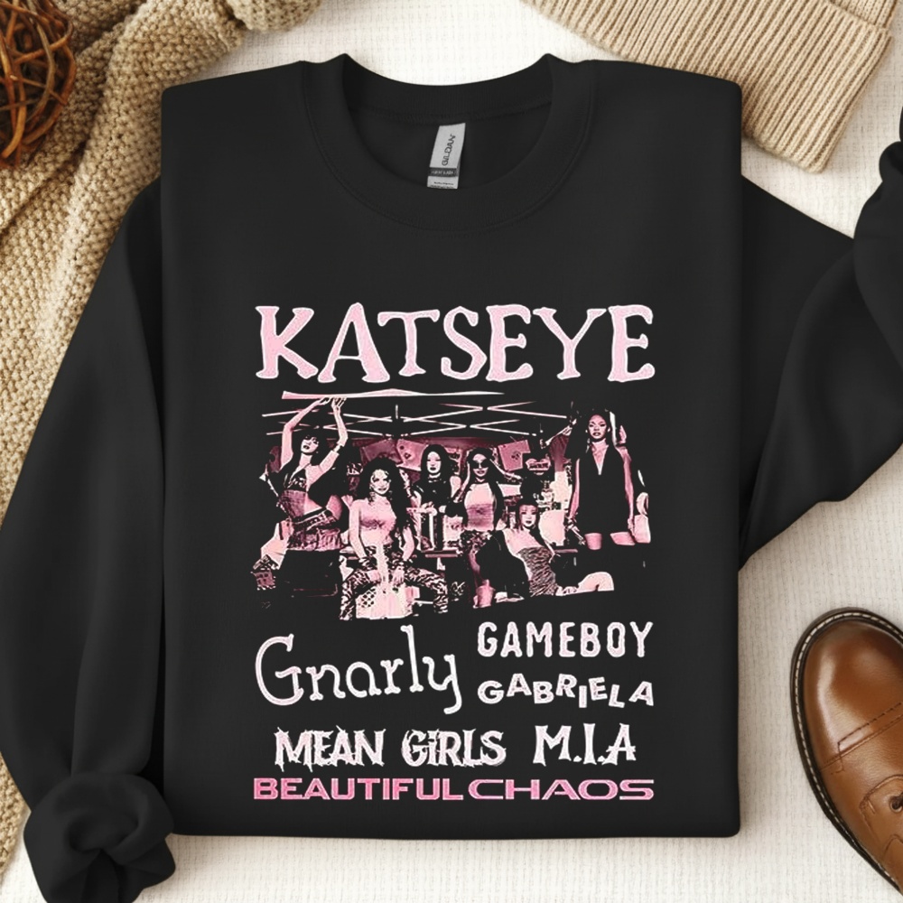 Katseye the beautiful chaos tour Gnarly gameboy mean girls MIA shirt