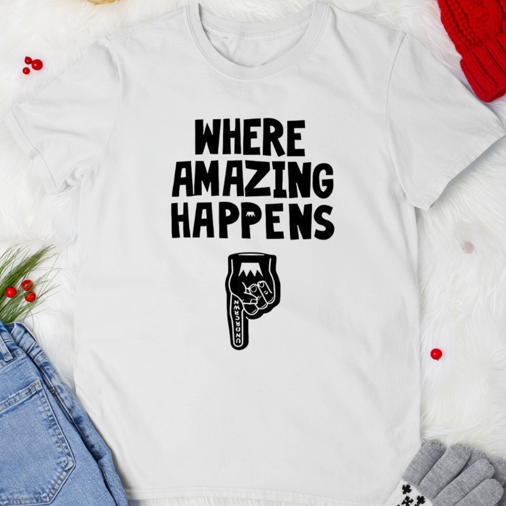 Kevin Durant wearing where amazing happens shirt