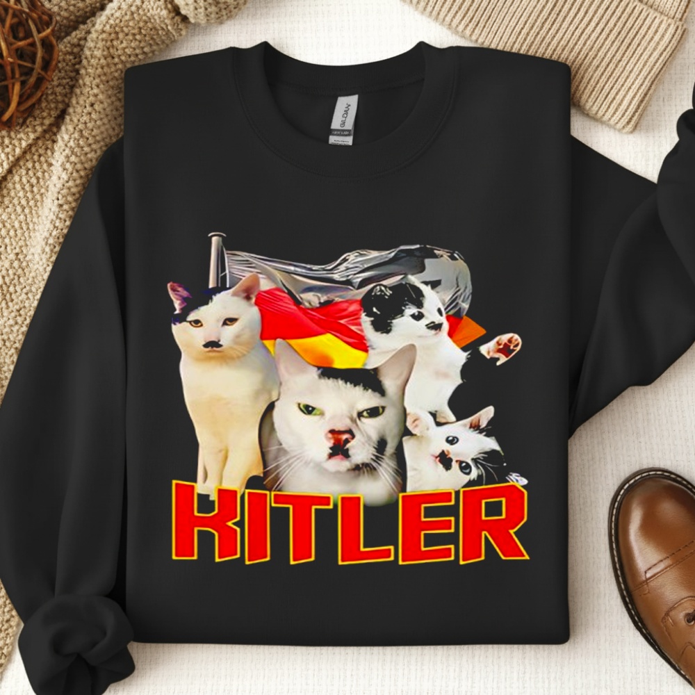 Kitler Hitler Cat graphic funny shirt