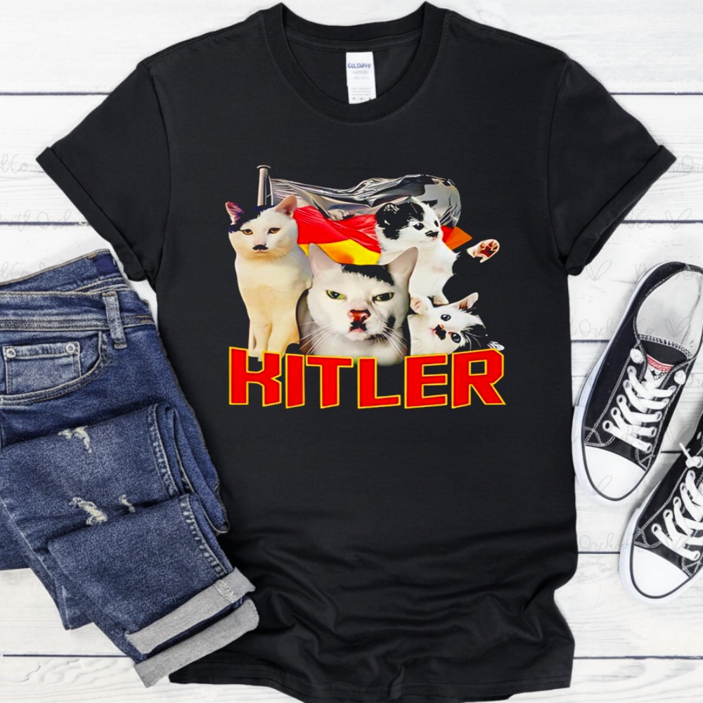 Kitler Hitler Cat graphic funny shirt