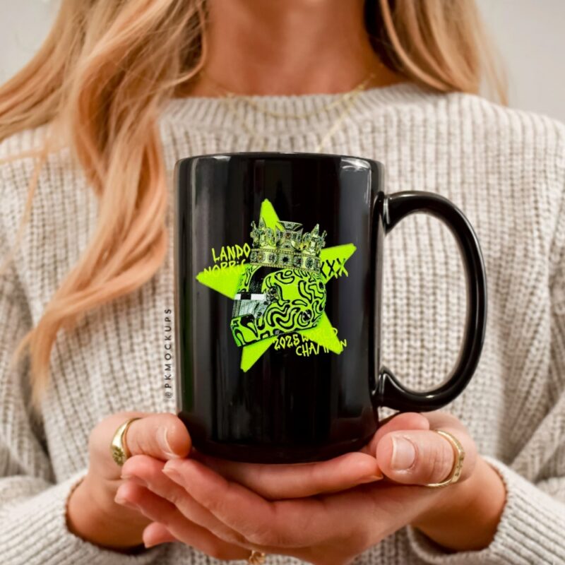 Lando Norris 2025 World Champions Helmet Crown_Ceramic Mug