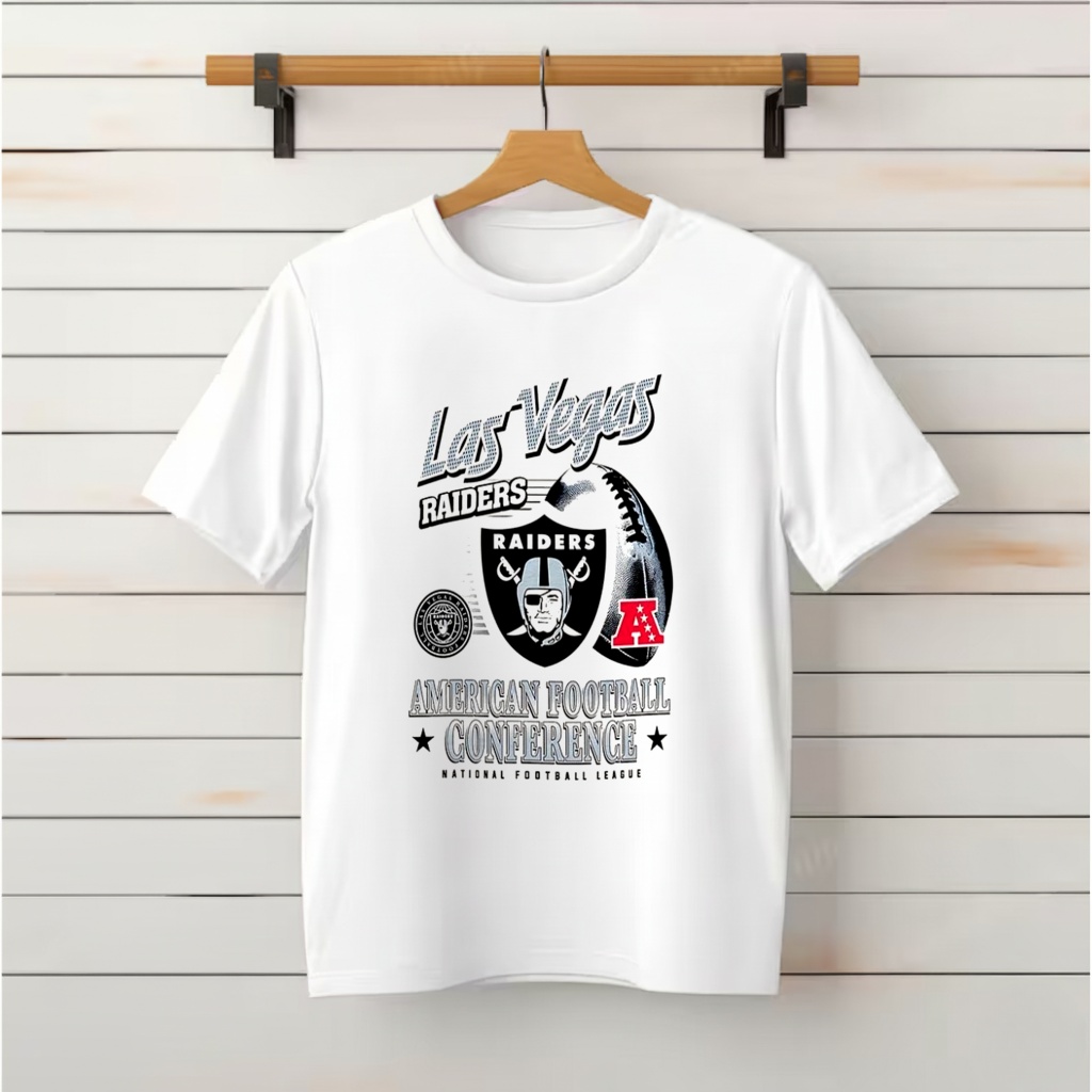 Las Vegas Raiders NFL Conference Logo Ball Retro Shirt