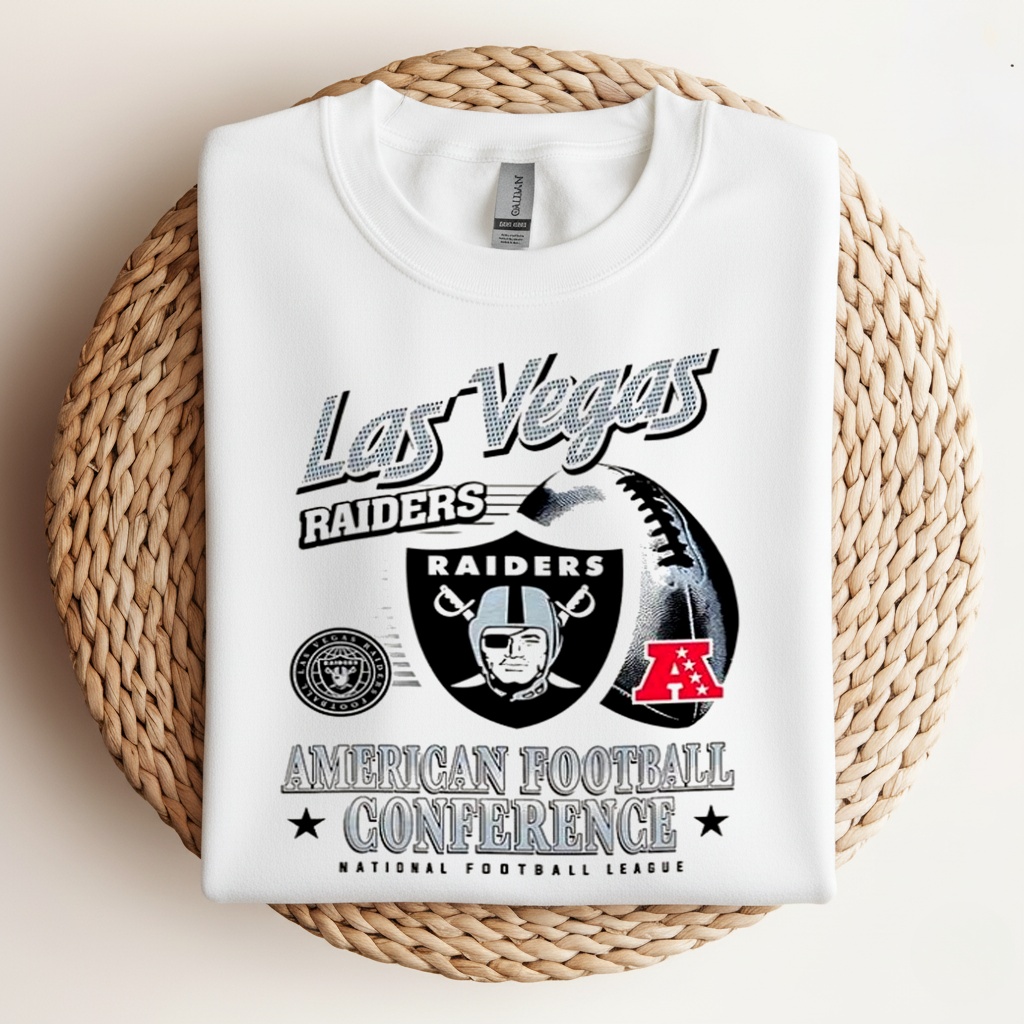 Las Vegas Raiders NFL Conference Logo Ball Retro Shirt
