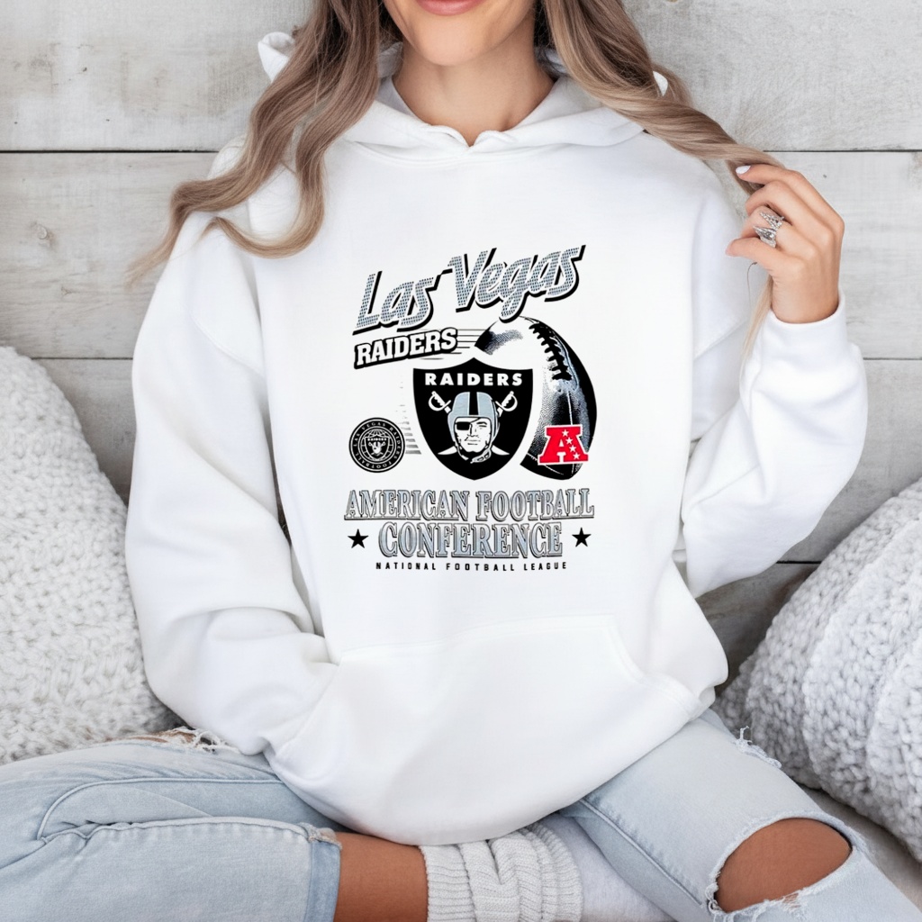 Las Vegas Raiders NFL Conference Logo Ball Retro Shirt