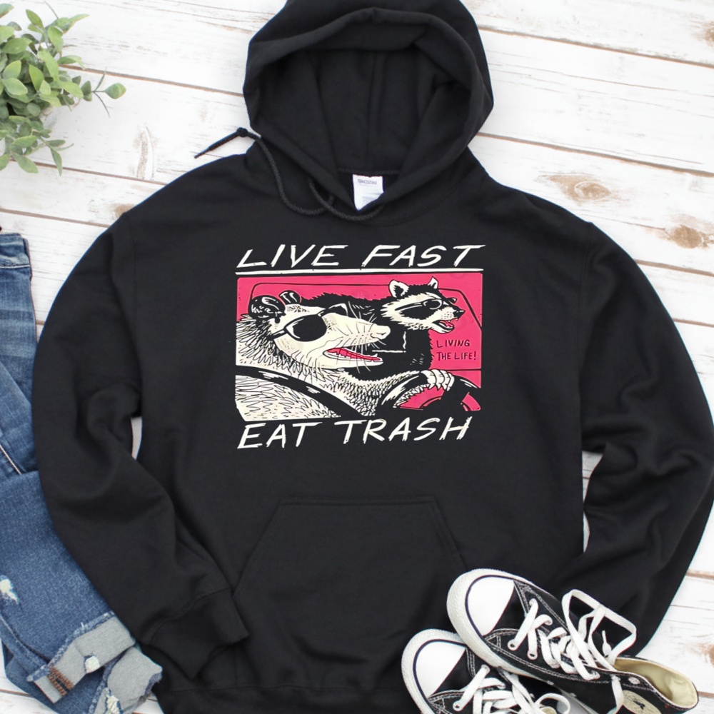 Live Fast Eat Trash Opossum & Raccoon shirt