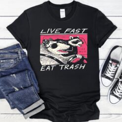 Live Fast Eat Trash Opossum & Raccoon shirt