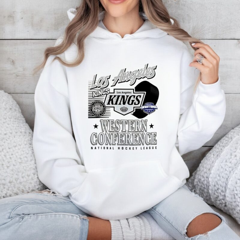 Los Angeles Kings NHL Western Conference logo and ball_Hoodie