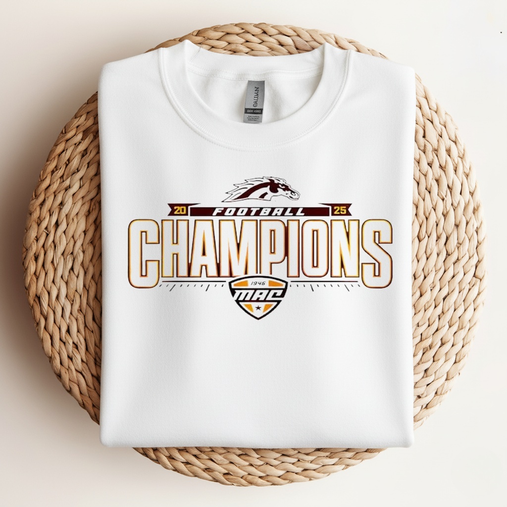 MAC Champions 2025 Western Michigan Victory logo shirt