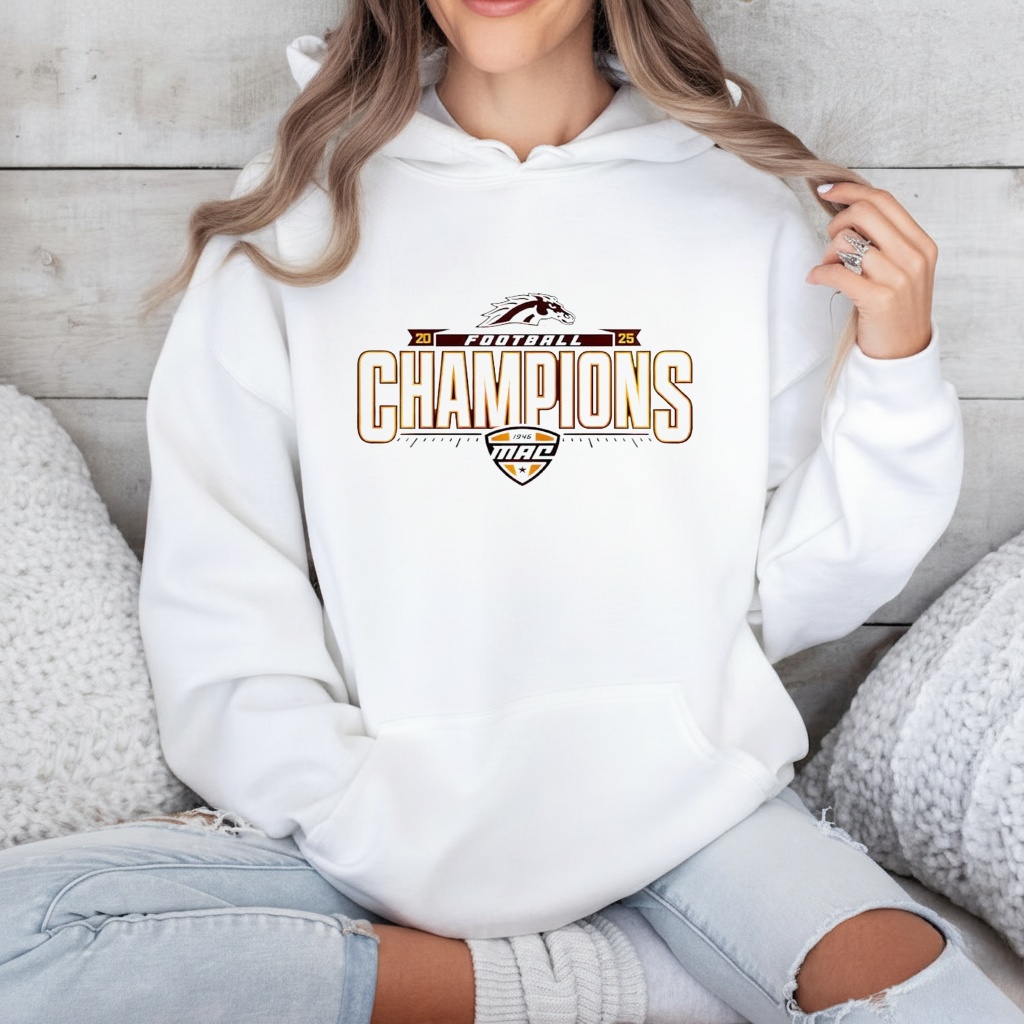 MAC Champions 2025 Western Michigan Victory logo shirt