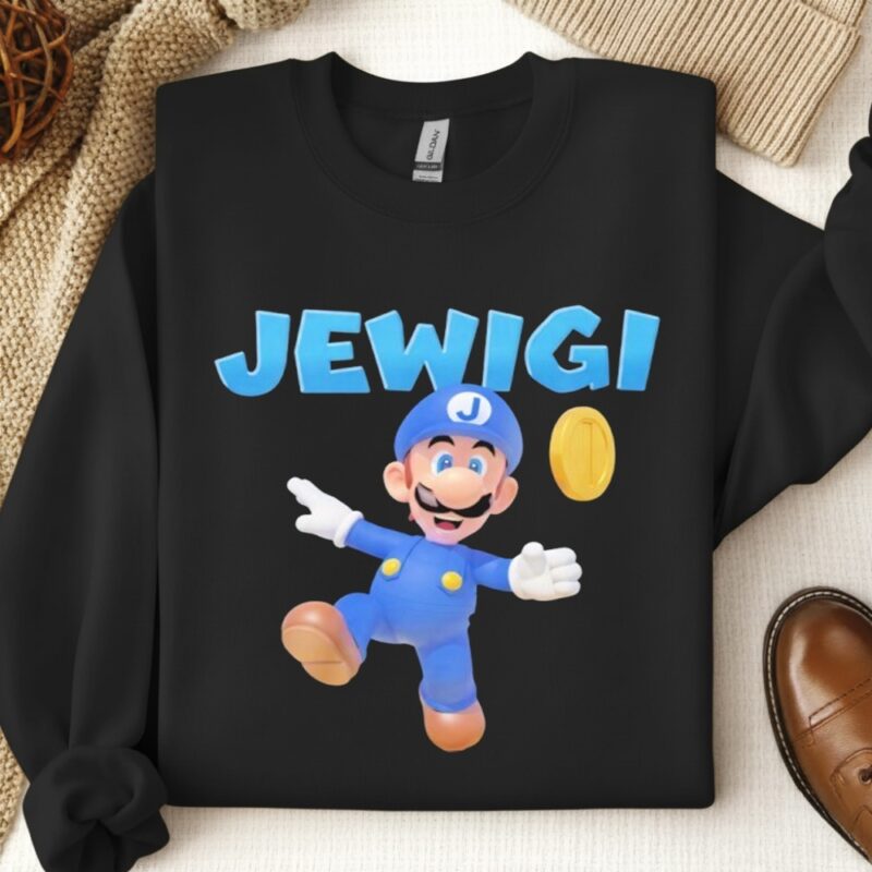 Mario Nintendo Jewigi_Crewneck Sweatshirt