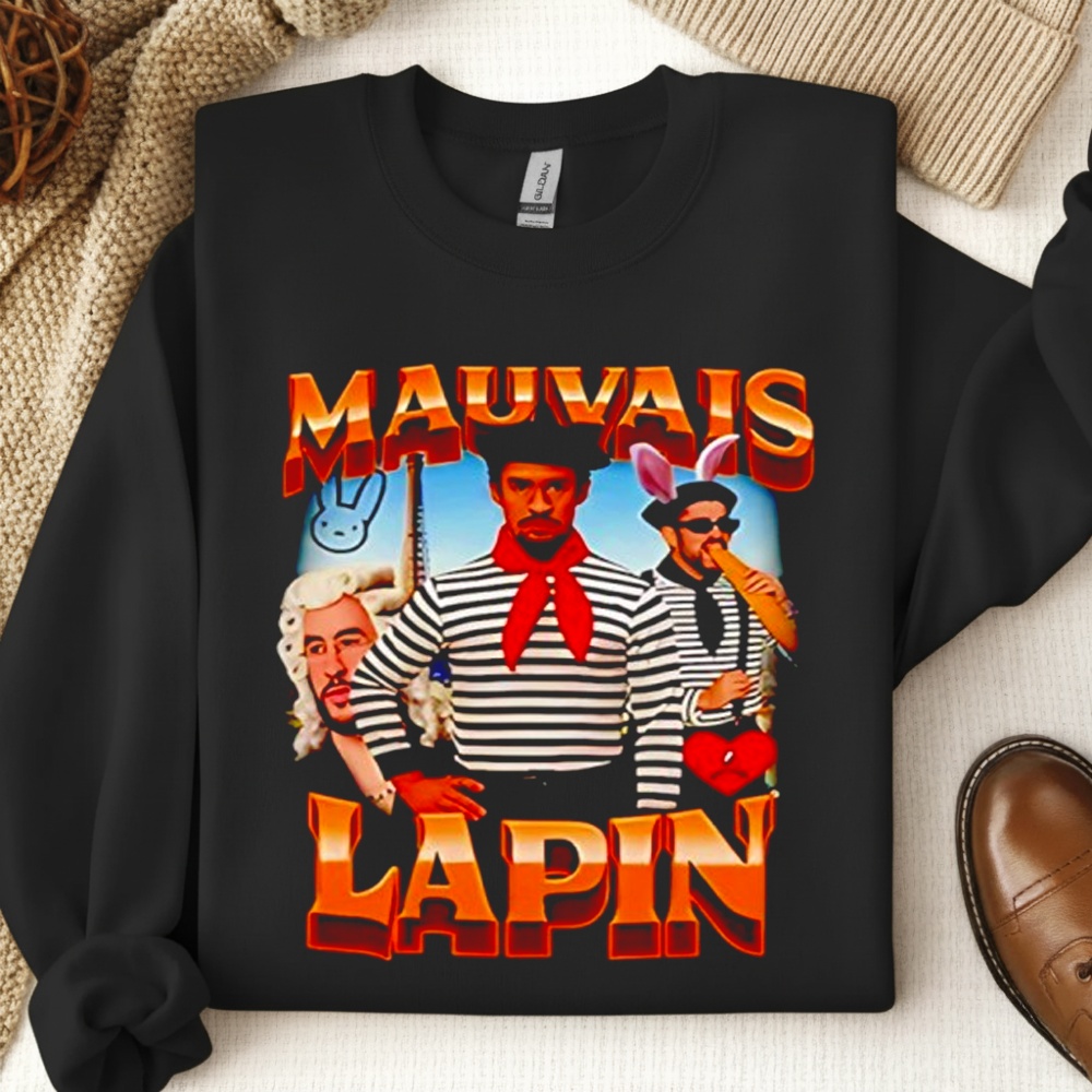 Mauvais Lapin character graphic shirt