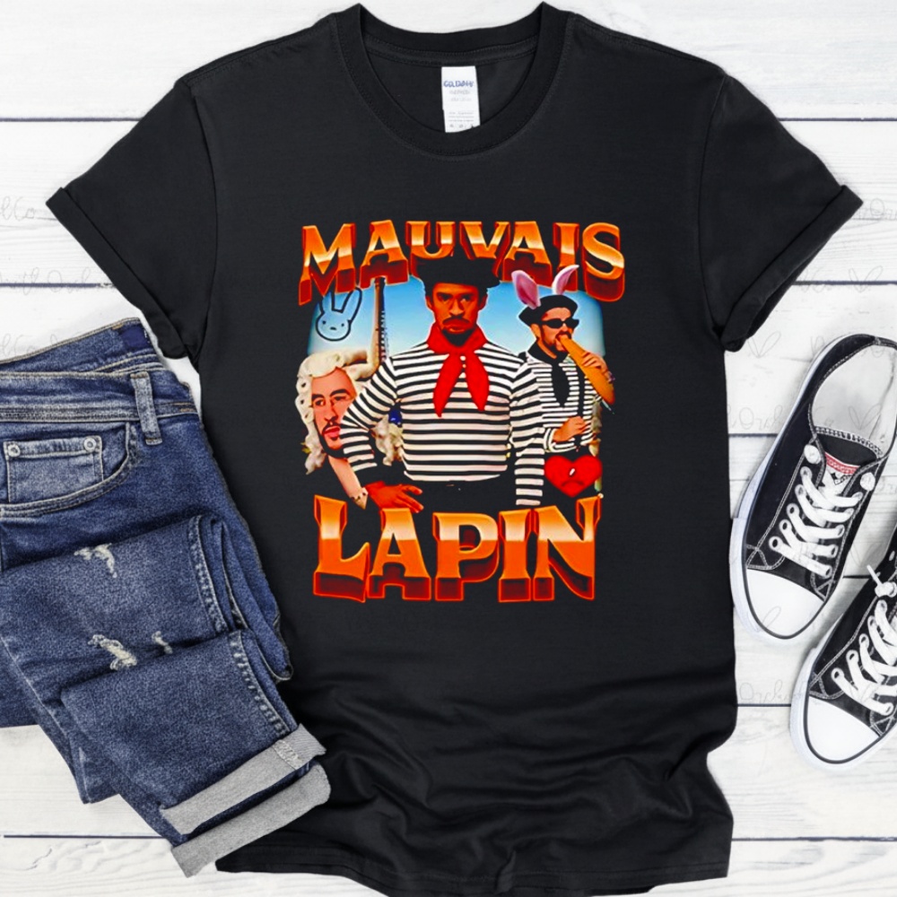Mauvais Lapin character graphic shirt