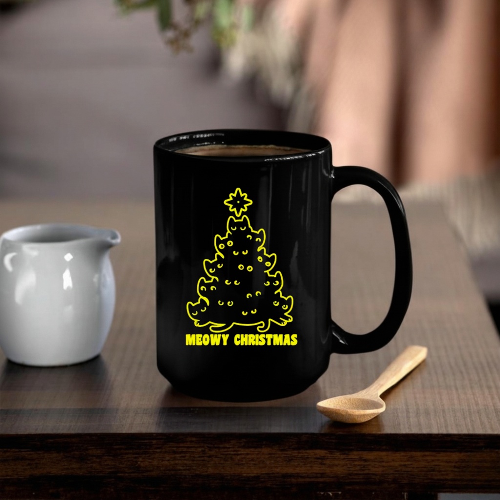 Meowy Christmas Tree Christmas Cats Mug
