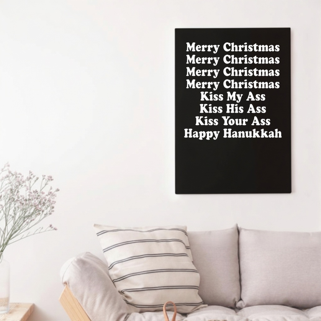 Merry Christmas kiss my ass kiss his ass kiss your ass happy Hanukkah shirt