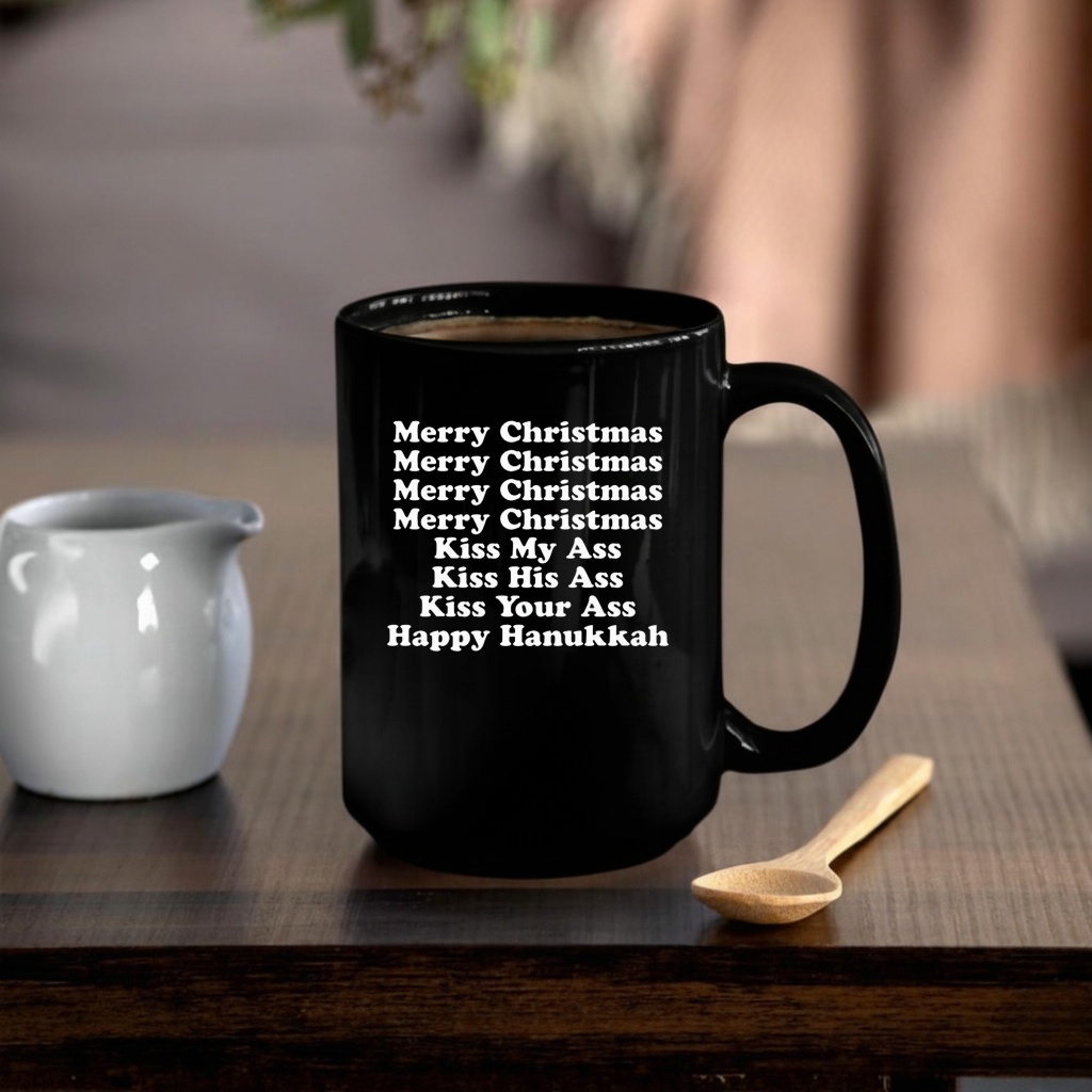 Merry Christmas kiss my ass kiss his ass kiss your ass happy Hanukkah shirt