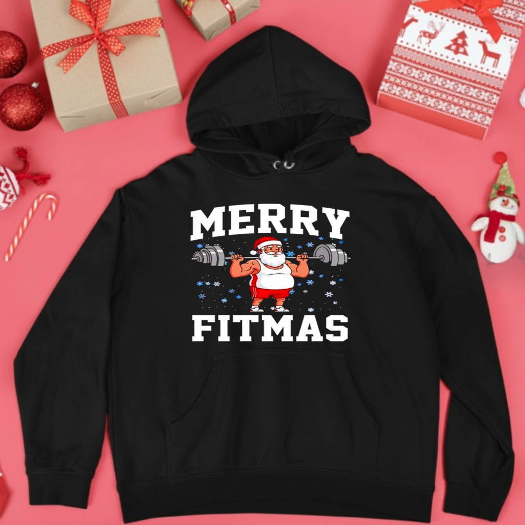 Merry Fitmas Funny Santa Claus shirt