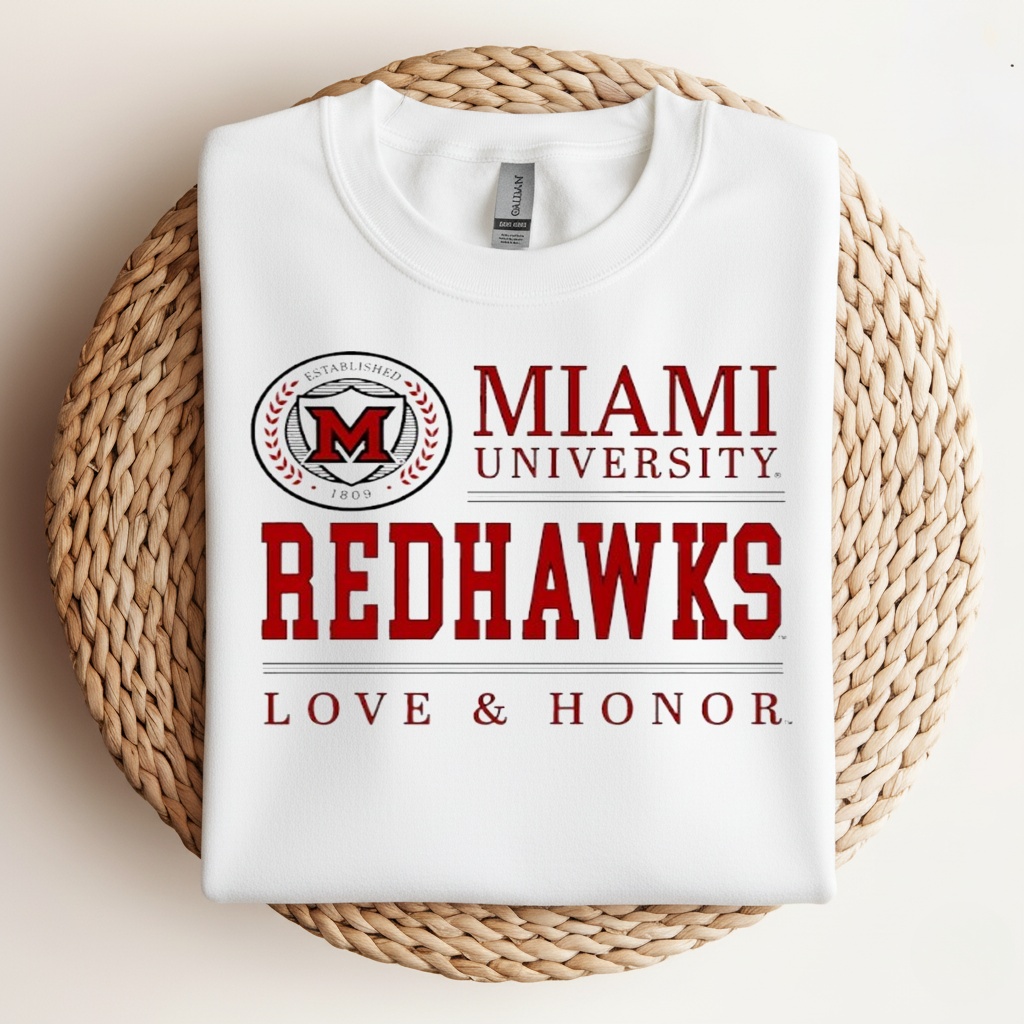 Miami University Redhawks Seal Love and Honor Shirt