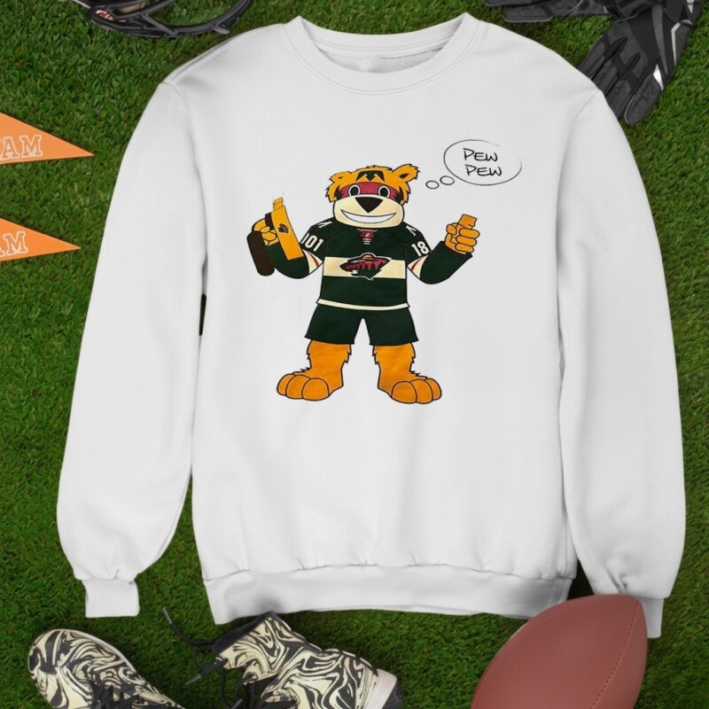 Minnesota Wild mascot Pew Pew_Sweatshirt