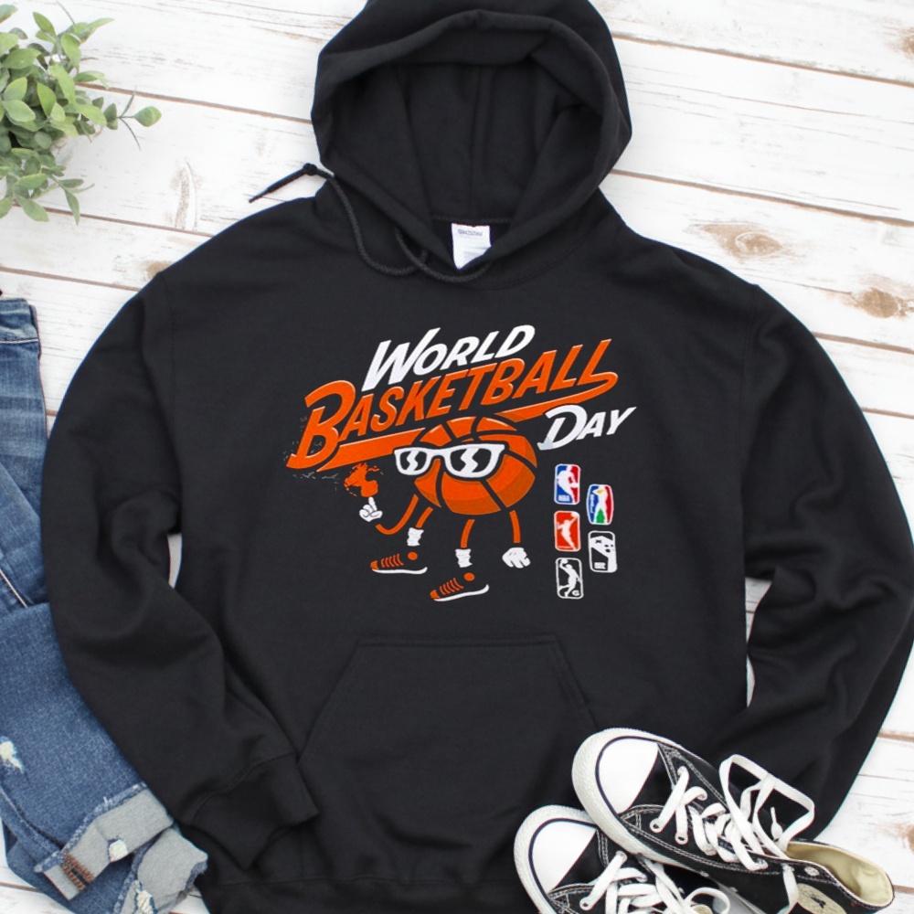 NBA World Basketball Day graphic logo shirt