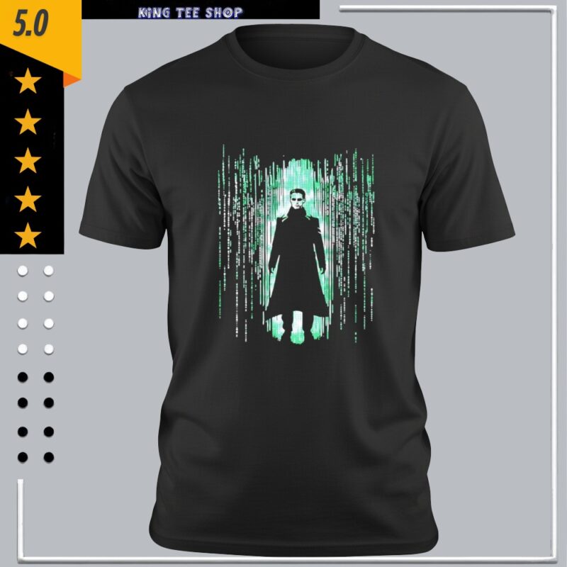 Neo The Matrix coded rain shirtNeo The Matrix code rain retro_Classic Men's T-Shirt