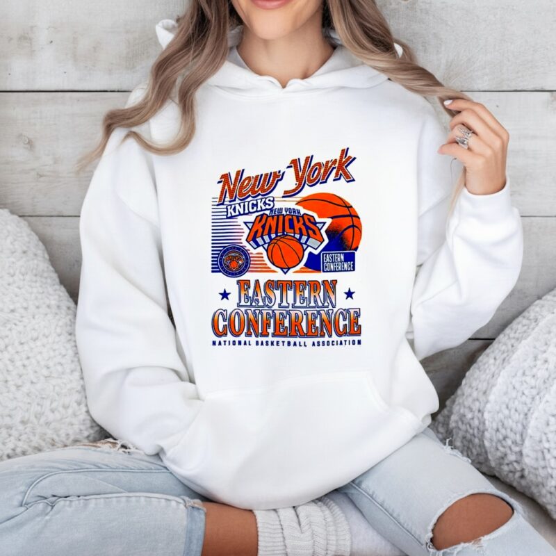New York Knicks NBA Eastern Conference logo and ball_Hoodie