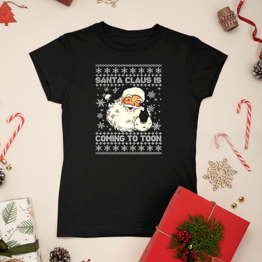 Newcastle Santa Claus is coming to Toon ugly Christmas shirt