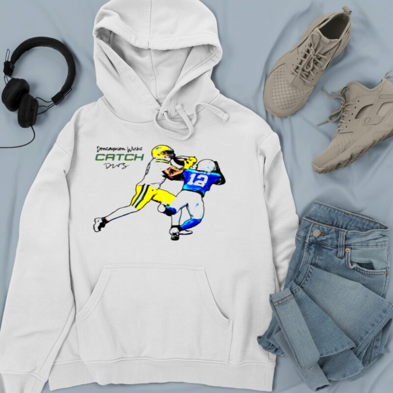 Official Dontayvion Wicks Catch Green Bay Packers vs Lions Detroit signature_Hoodie