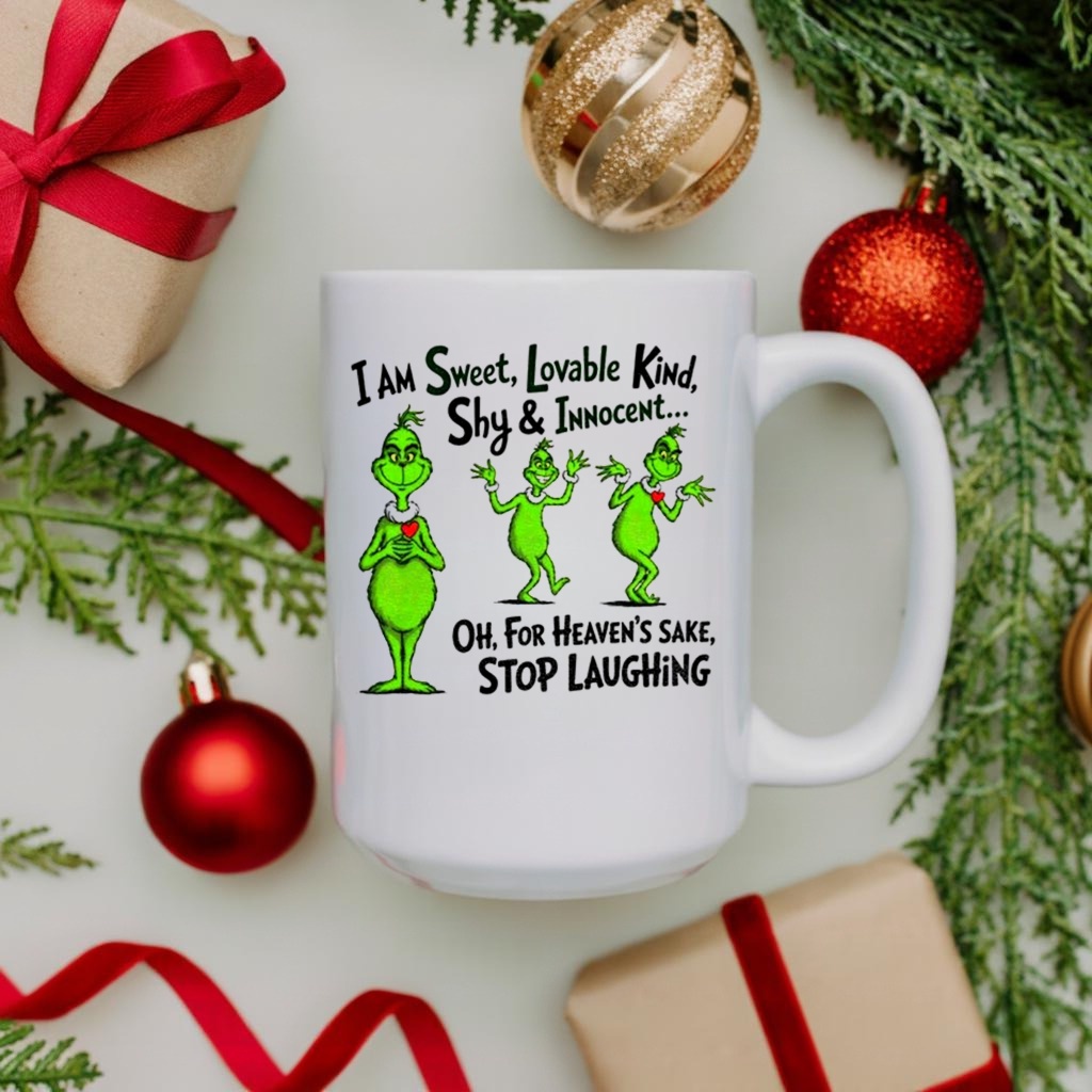Official Grinch I am sweet lovable kind shy and innocent Christmas shirt
