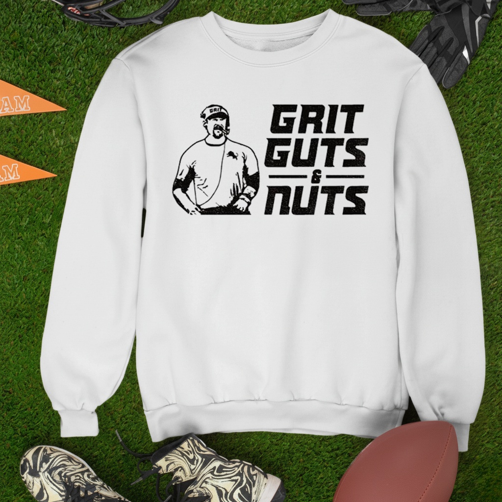 Official Grit guts and nuts Dan Campbell Detroit Lions NFL Football vintage shirt