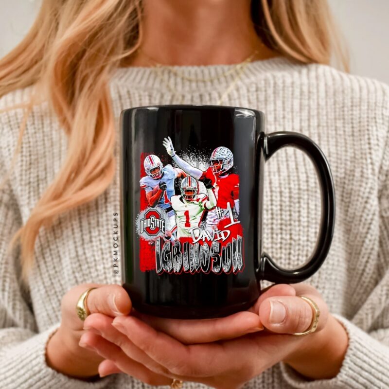 Ohio State Buckeyes #1 Davison Igbinosun Highlight_Ceramic Mug