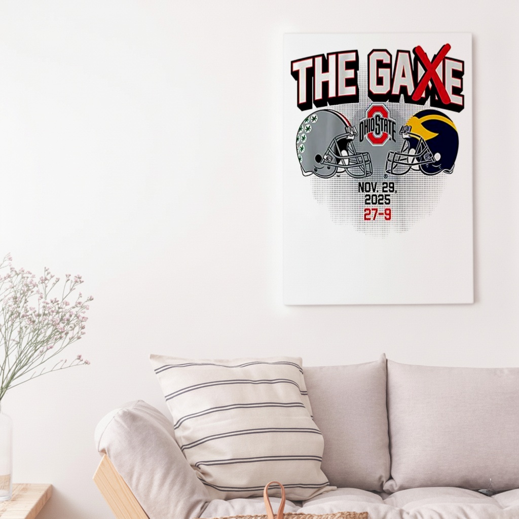 Ohio State Buckeyes vs Michigan Wolverines NCAA The Game 2025 score 27-9 helmet shirt