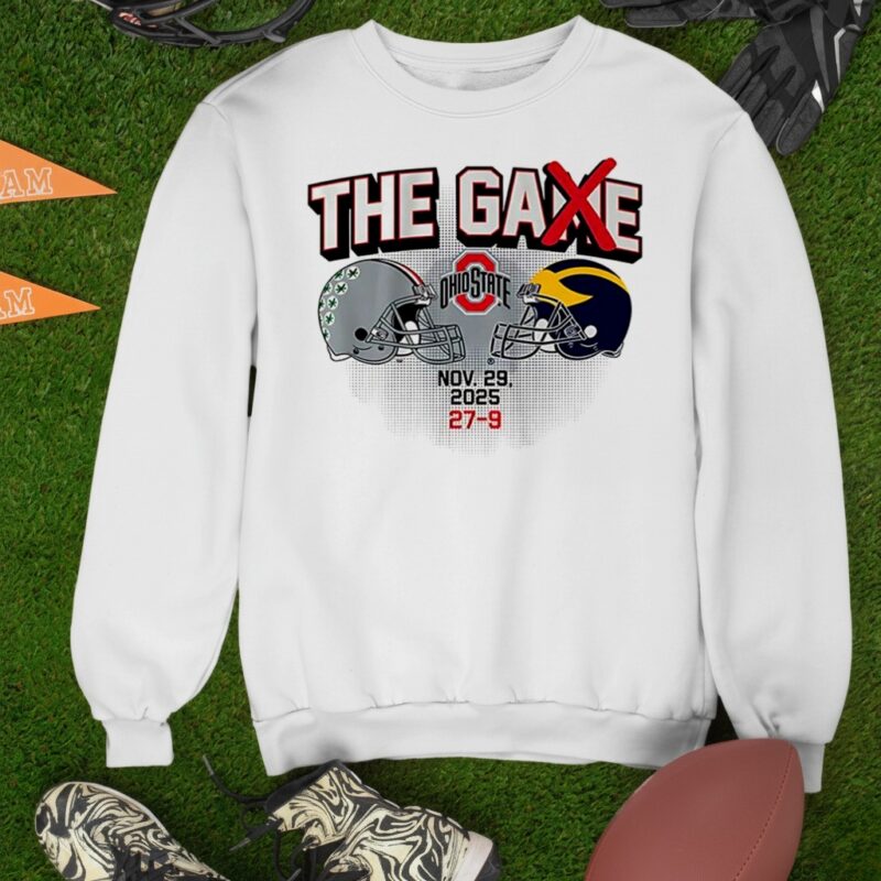 Ohio State Buckeyes vs Michigan Wolverines NCAA The Game 2025 score 27-9 helmet_Sweatshirt