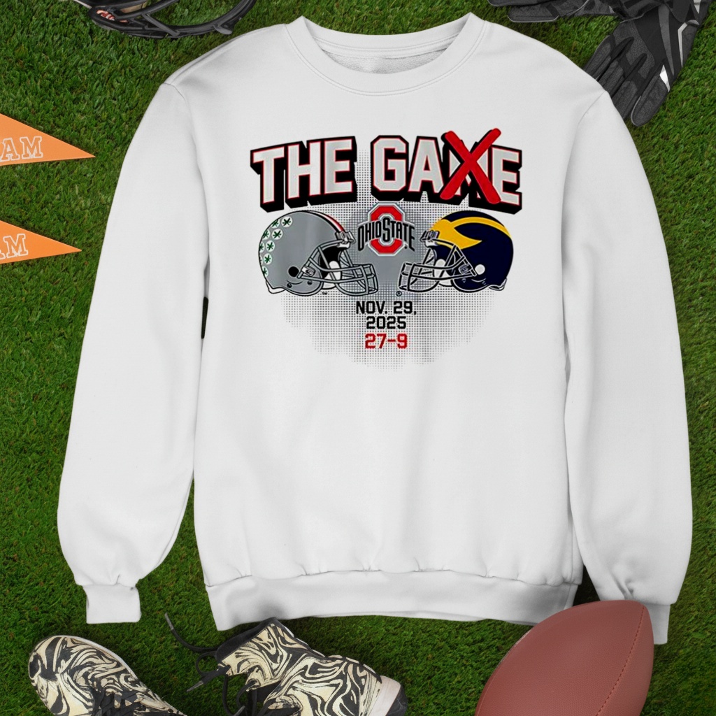 Ohio State Buckeyes vs Michigan Wolverines NCAA The Game 2025 score 27-9 helmet shirt