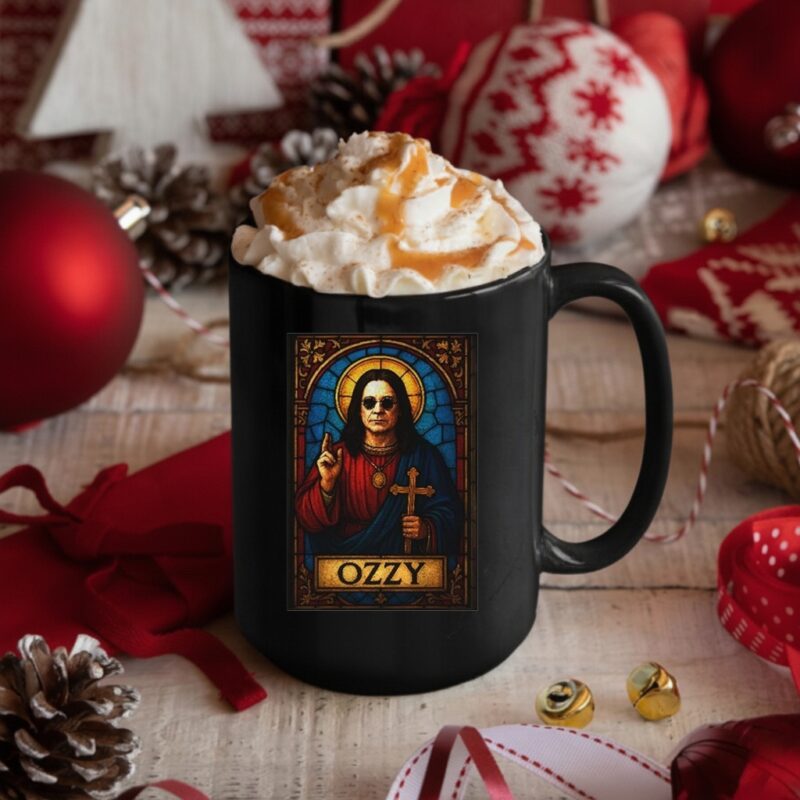 Ozzy Osbourne Jesus Merry Christmas 2025_Mug