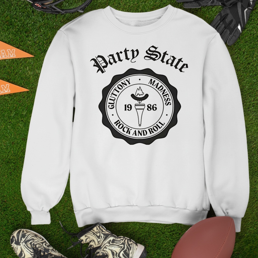 Party State Gluttony Madness Rock and Roll 1986 shirt