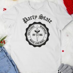 Party State Gluttony Madness Rock and Roll 1986 shirt