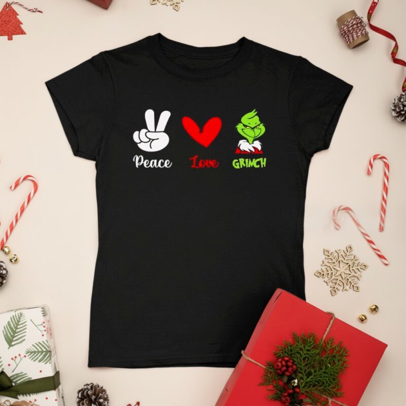 Peace Love Grinch Festive Holiday_Ladies T-Shirt