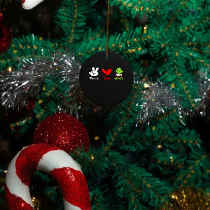 Peace Love Grinch Festive Holiday_Ornaments