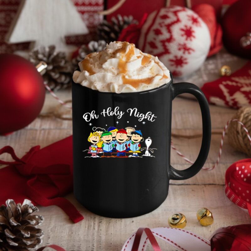 Peanuts characters Oh Holy Night Christmas carol_Mug